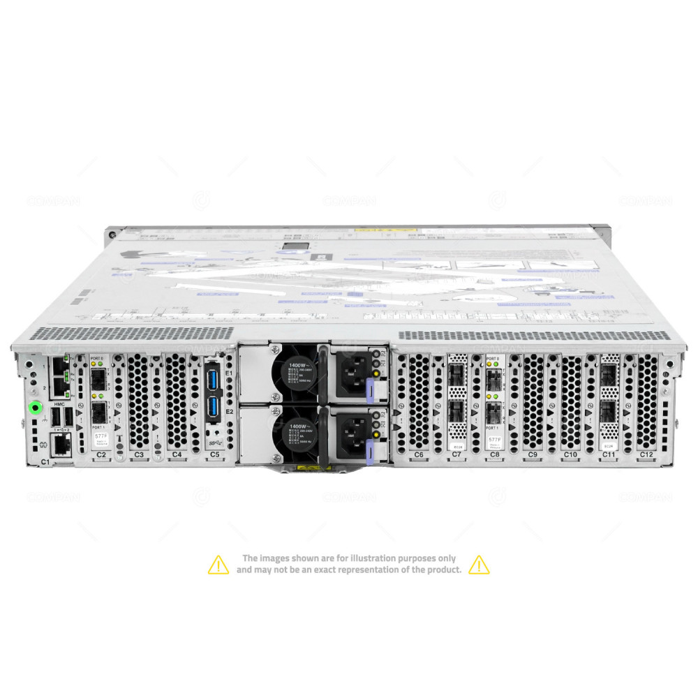 IBM POWER SYSTEM S922 2x POWER9 8CORE @ 3.4 TO 3.9 GHZ, 384GB RAM, 4 x 400GB SSD